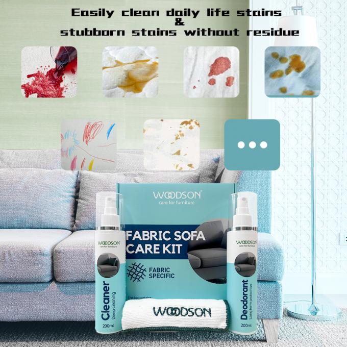 Zestaw do pielęgnacji mebli Fotelik samochodowy Biała tkanina Kanapy czyszczący Mydło Płynne Spray Tkanina czyszcząca i dezodorant 2