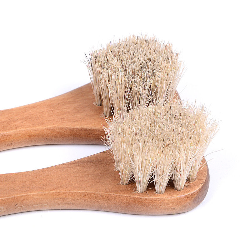 Natural Horsehair Shoe Brush Polish Applicator For Oil Taking